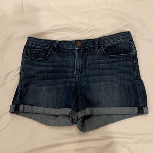 Lauren Conrad Jean shorts! No holes and dark wash. Size 6!